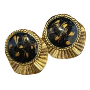 Vintage‎ 80's enamel earrings